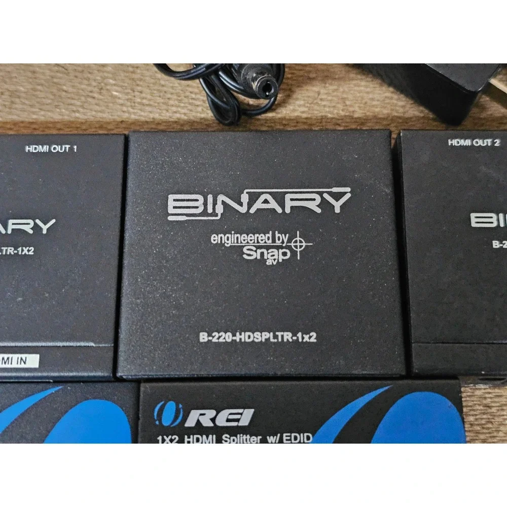Binary OREI HDMI‎ Splitter Lot Mixed OS Black Solid 1x2 Distribution Hubs LOT 6